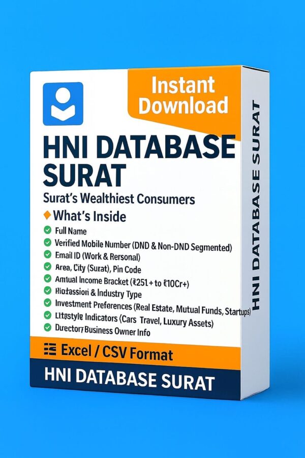 HNI Database Surat 2025 – High Net-worth Individuals in Surat