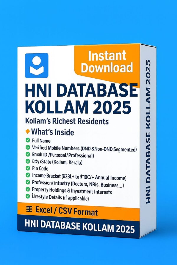 HNI Database Kollam 2025 – Verified High Net-worth Individuals in Kollam