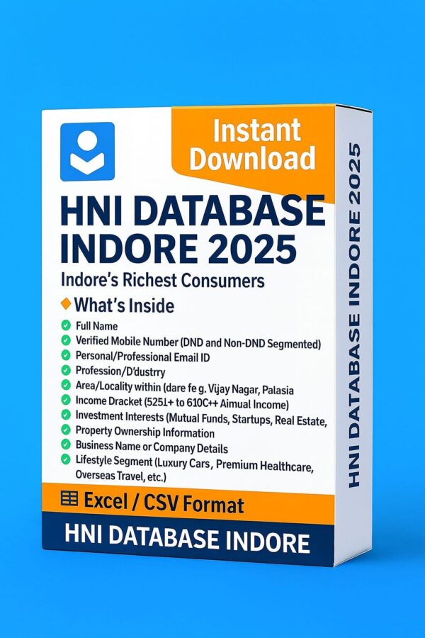 HNI Database Indore 2025 – High Net-worth Individuals in Indore