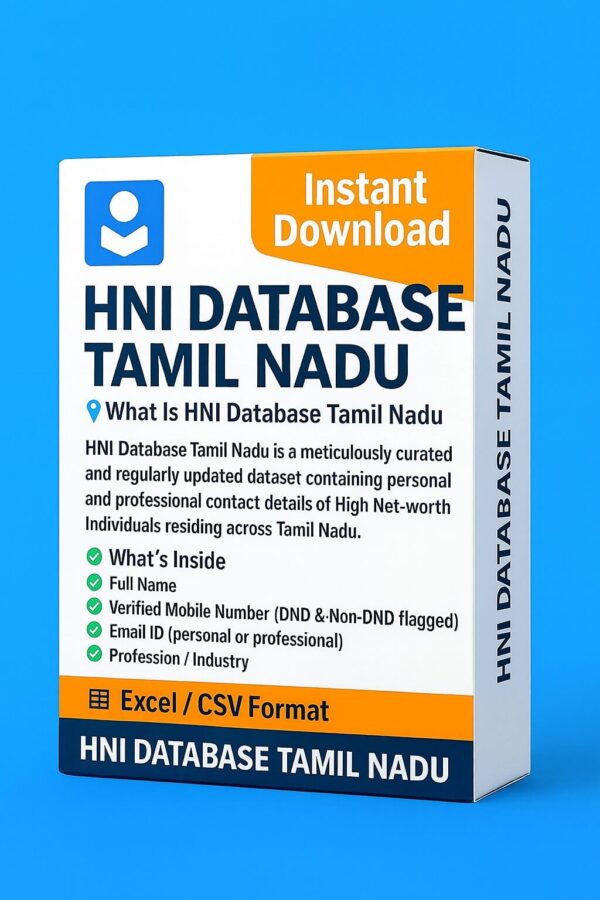 HNI Database Tamil Nadu 2025 — Tamil Nadu’s Wealthiest with Precision and Confidence