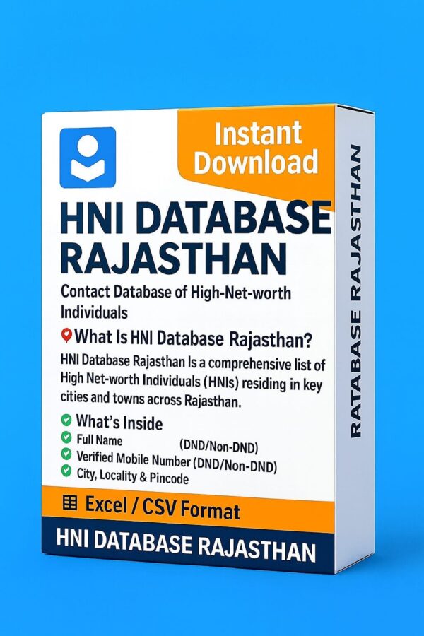 HNI Database Rajasthan 2025 – Rajasthan’s Wealthiest & Most Influential Elites