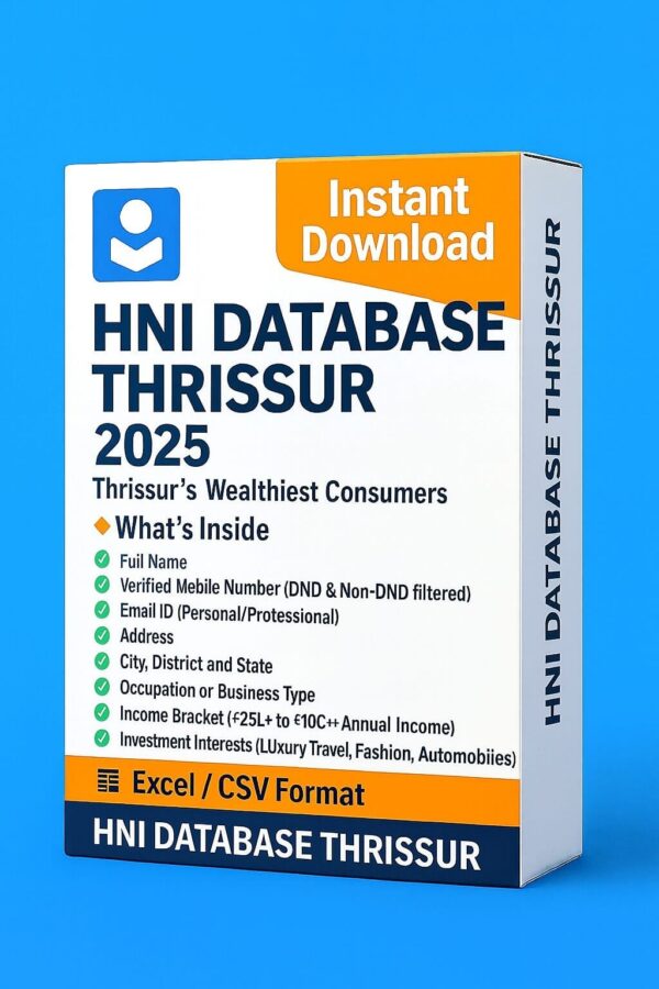 HNI Database Thrissur 2025 – Verified High Net-Worth Individuals in Thrissur