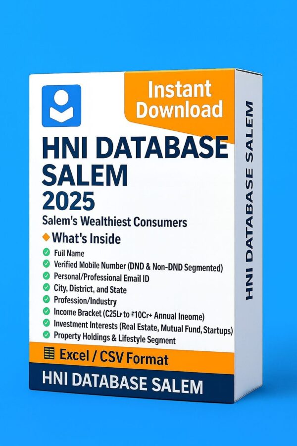 HNI Database Salem 2025 – Target Salem’s Wealthiest with Precision