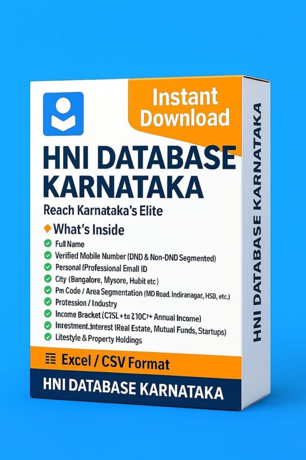 HNI Database Karnataka 2025 – Karnataka’s High-Net-Worth Individuals (HNIs)