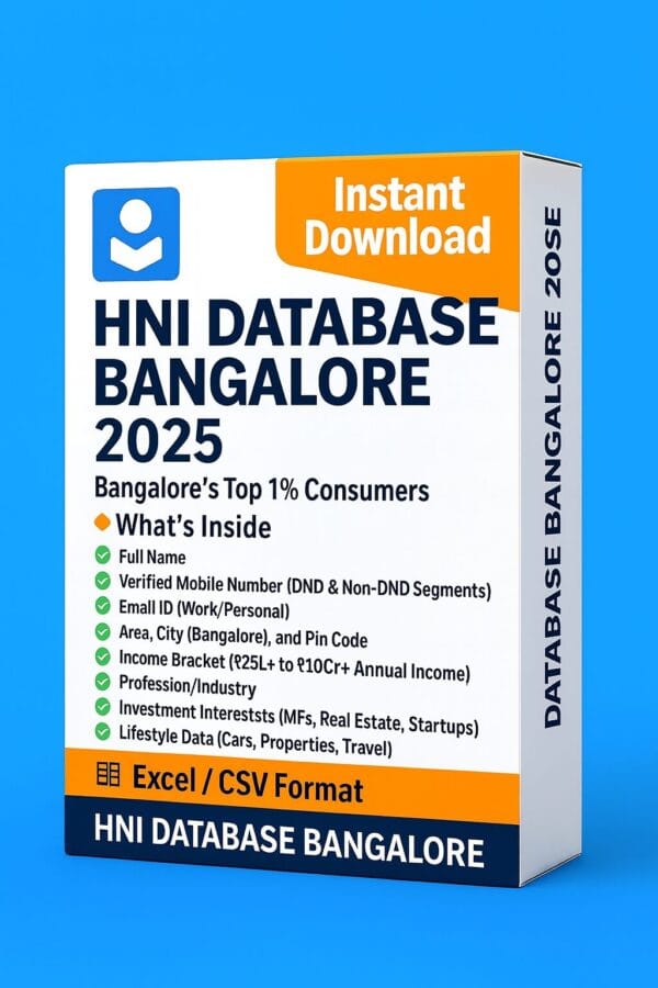 HNI Database Bangalore 2025  – Target Bangalore’s Richest