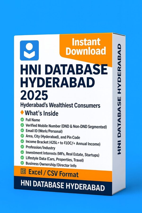 HNI Database Hyderabad 2025 – High Net-Worth Individuals in Hyderabad