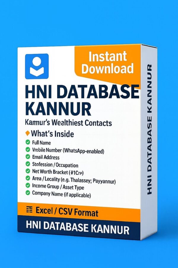 HNI Database Kannur 2025 – High-Net-Worth Individuals from Kannur