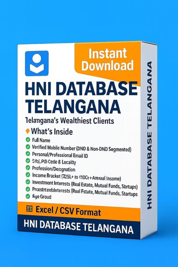 HNI Database Telangana 2025 – Connect With Telangana’s Elite Instantly (2025 Edition)