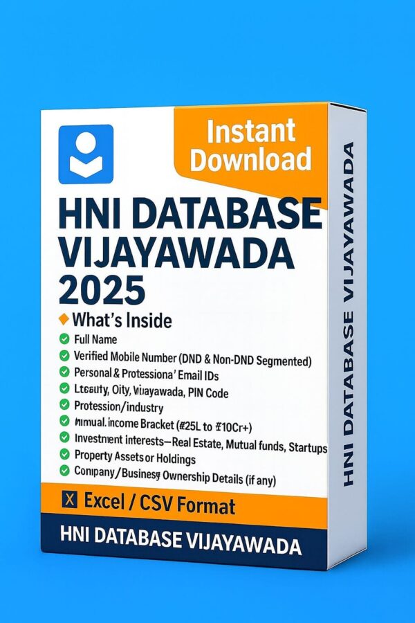 HNI Database Vijayawada 2025 – Verified High Net-worth Individuals in Vijayawada