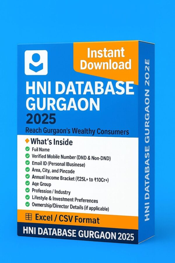 HNI Database Gurgaon 2025 – Verified Contact Data of High Net-worth Individuals in Gurgaon